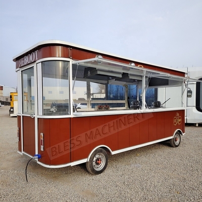 Camioneta de comida móvil de cocina completa Vehículo de comida al por menor para hamburguesas de pizza barbacoa