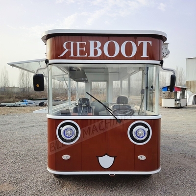 Camioneta de comida móvil de cocina completa Vehículo de comida al por menor para hamburguesas de pizza barbacoa