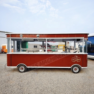 Camioneta de comida móvil de cocina completa Vehículo de comida al por menor para hamburguesas de pizza barbacoa