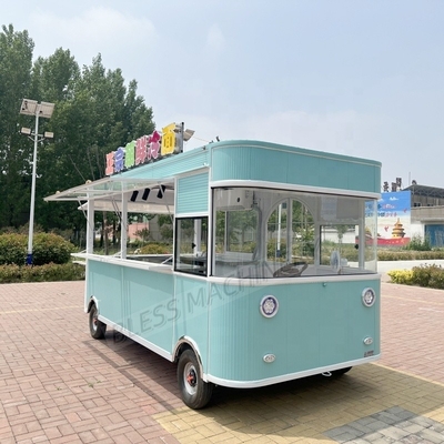 Trailer de comida rápida carro de comida móvil totalmente equipado de acero inoxidable camión de venta de bocadillos