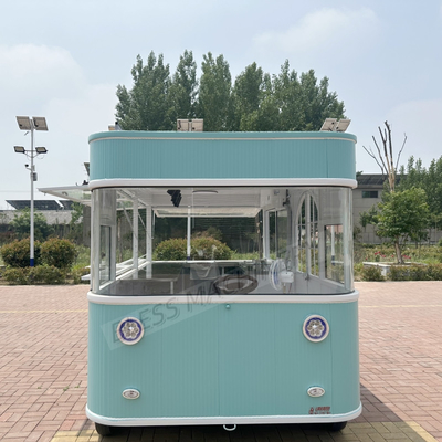 Trailer de comida rápida carro de comida móvil totalmente equipado de acero inoxidable camión de venta de bocadillos