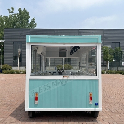 Trailer de comida rápida carro de comida móvil totalmente equipado de acero inoxidable camión de venta de bocadillos