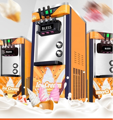 2022 Soft Serve 3 Flavor Vending Ice Cream Machine con Super Rendimiento y Automático