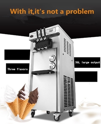 Máquina de helados de 3 sabores con super rendimiento 220V/50Hz