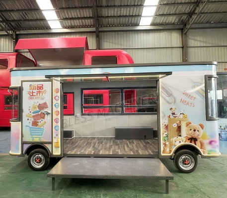 Camión eléctrico Camión móvil de aperitivos Pan Camión de alimentos para aplicaciones de bodegas y bebidas alimenticias