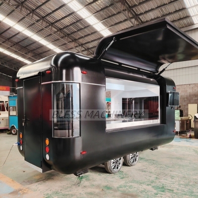 Trailer de comida rápida con freidora y máquina de helados para imprentas
