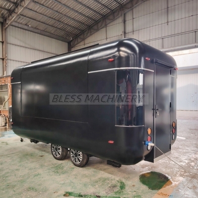 Trailer de comida rápida con freidora y máquina de helados para imprentas