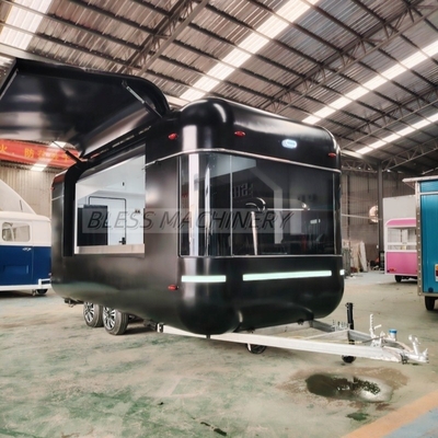 Trailer de comida rápida con freidora y máquina de helados para imprentas