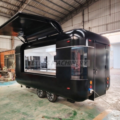 Trailer de comida rápida con freidora y máquina de helados para imprentas