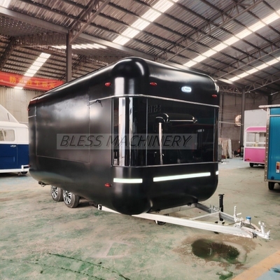Trailer de comida rápida con freidora y máquina de helados para imprentas