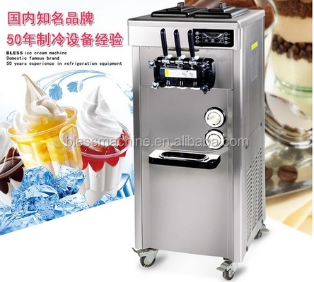 Máquina de helados blandos de 670x780x1330 mm con capacidad de 120 KG