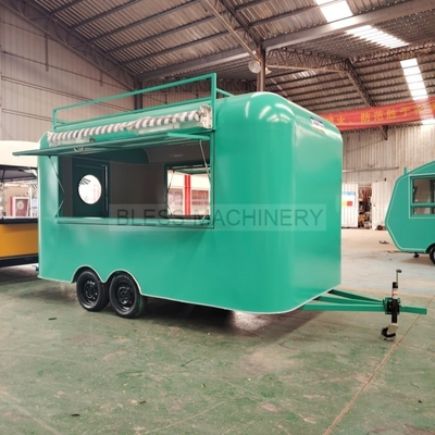 Vehículo de venta de alimentos móvil de 450,00 cm*W210,00 cm*H250,00 cm con remolque totalmente equipado