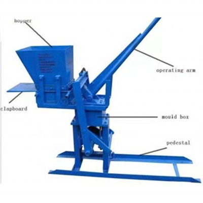Estructura compacta Máquina de fabricación de ladrillos Adobe con 1 o 2 piezas por molde en la Feria de Cantón 2023
