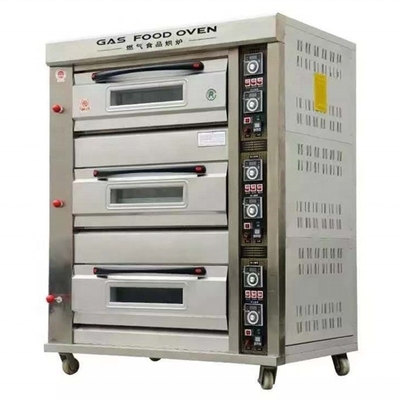 2 bandejas de gas de acero inoxidable / horno de cubierta eléctrico para la demanda activa del pueblo doméstico