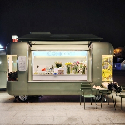 Larga vida útil y buena reputación carrito de comida rápida para comercios de comida rápida al aire libre