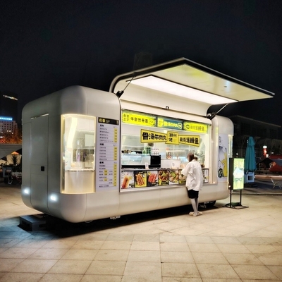 Larga vida útil y buena reputación carrito de comida rápida para comercios de comida rápida al aire libre