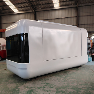 Camioneta de comida de comida móvil de acero galvanizado personalizado Boutique Cart para el comercio minorista