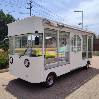 Trailer de tienda de ropa móvil con cable externo o panel solar para zapatos de bolsas de bufanda