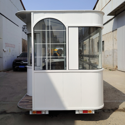 500*180*235cm Carrito de pollo frito eléctrico móvil con bebida de café y cola