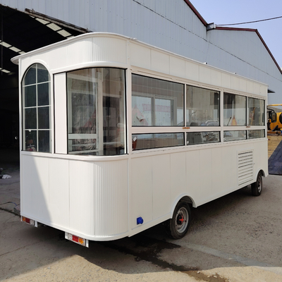 500*180*235cm Carrito de pollo frito eléctrico móvil con bebida de café y cola