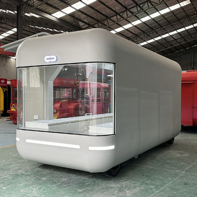 Remolque móvil eléctrico multifuncional para procesar bocadillos con rueda universal de goma