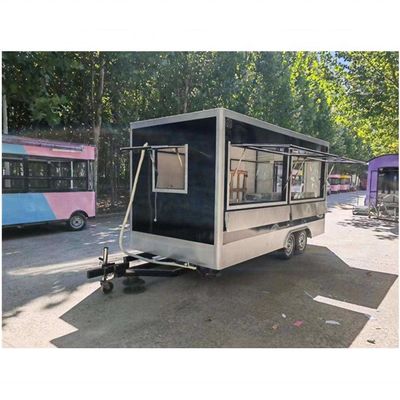 Remolque de comida personalizable con baño y nevera Su cocina móvil en ruedas