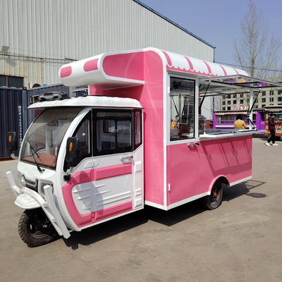 Pedicab multipropósito móvil eléctrico de comida rápida snack triciclo con 40 kms por hora Función