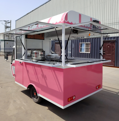 Pedicab multipropósito móvil eléctrico de comida rápida snack triciclo con 40 kms por hora Función