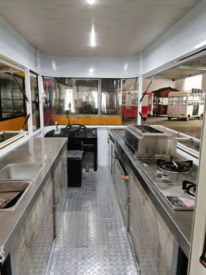 Fabricación de comida rápida Panadería Maquinaria eléctrica de camiones de comida Función de exhibición de productos
