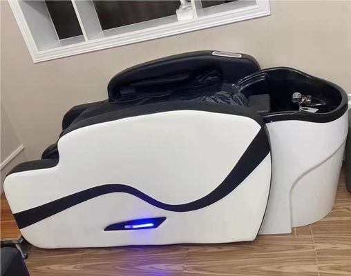 Una operación de un solo toque para el final de la cama de champú de masaje eléctrico para barbería y salón de belleza