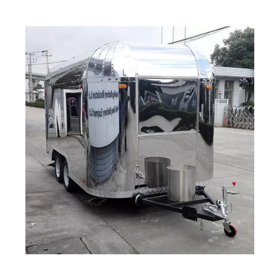 110V/220V/380V Voltage de acero inoxidable pequeño remolque de comida para furgoneta de comida rápida en directo