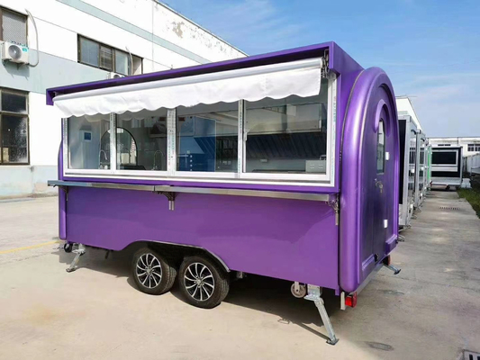 110V/220V/380V Voltage de acero inoxidable pequeño remolque de comida para furgoneta de comida rápida en directo