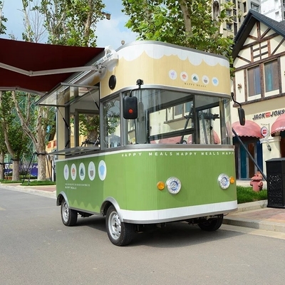 Carrito de comida de freidora móvil para comida rápida al aire libre y barbacoa comercial personalizada