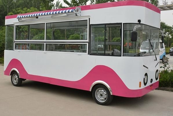 Servicio de mantenimiento y reparación en el campo helados de época rojos Snack Car Bbq Food Truck móvil