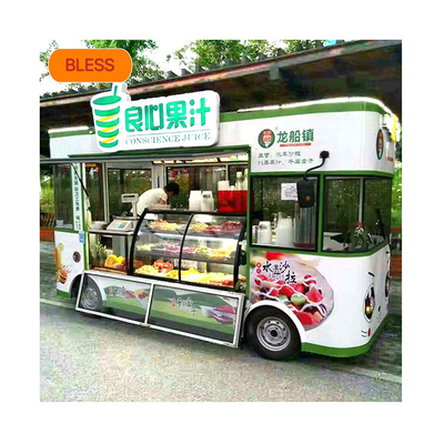 Comida rápida multifuncional Pizza Tacos Horno Camión de comida móvil con materia prima de leche