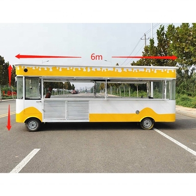 Semi-remolque homologado CE de 600 kg remolque de carrito de alimentos de cuatro ruedas para venta de bebidas frías
