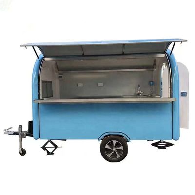 1000KG Mobile Cafetería helado furgoneta carrito de comida barbacoa camión de comida concesión remolque cocina camión de comida venta California fácil