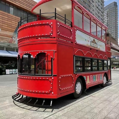 Camioneta móvil de helados de plata Sandwich Trailer de comida con sombrilla Materia prima agua