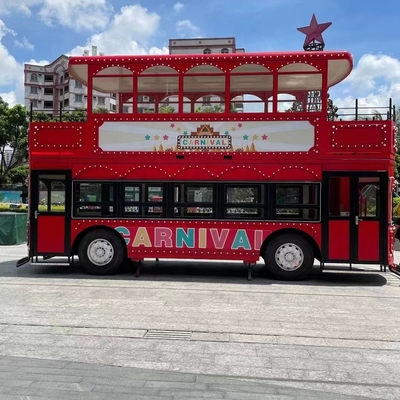 Camioneta móvil de helados de plata Sandwich Trailer de comida con sombrilla Materia prima agua