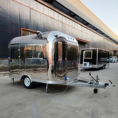 Trailers de comida para el carrito de pizza móvil con cocina completa y bebida fría incluida