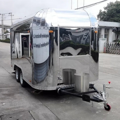 Comida de bocadillos conveniente Semirremolque 4 ruedas camión de comida para sus necesidades de negocio de alimentos