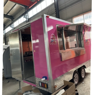 Planta de fabricación profesional de acero inoxidable remolque de alimentos con diseño personalizado