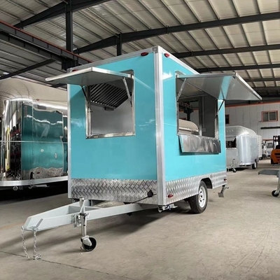 3000*2100*2500MM Tensión 110V/220V Pizza Truck Bbq Cocina móvil Restaurante de comida rápida