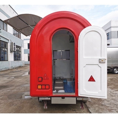 Carro de perros calientes móvil de acero inoxidable/remolque de concesión para obras de construcción de bodegas