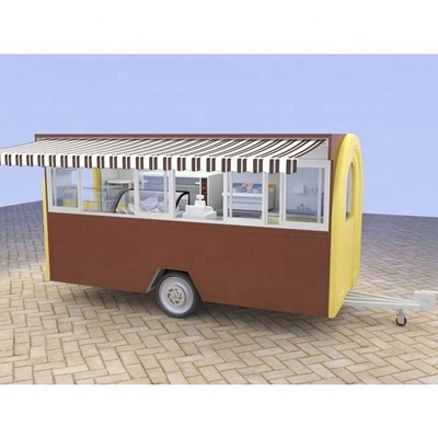 Comida de bocadillos conveniente Semirremolque 4 ruedas camión de comida para sus necesidades de negocio de alimentos