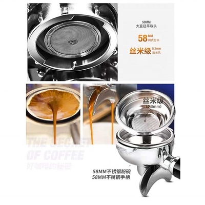 Máquina de café de acero inoxidable de alto rendimiento con baja inversión y 3000w de potencia