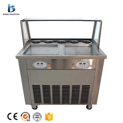 Equipo para hacer rollos de helado con compresores de marcas internacionales en Tailandia