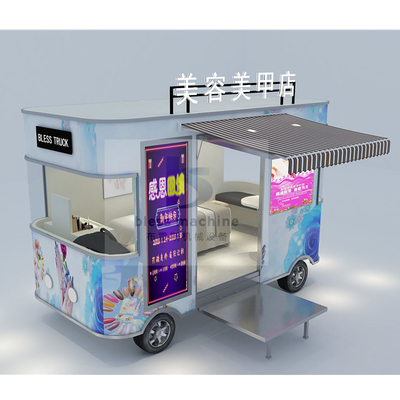 Camión de comida para comer de acero inoxidable para empresas domésticas duraderas en el mercado