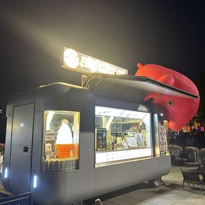 Vans eléctricos de hamburguesas de café camión de comida con equipo completo de cocina y fácil operación