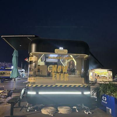 Vans eléctricos de hamburguesas de café camión de comida con equipo completo de cocina y fácil operación